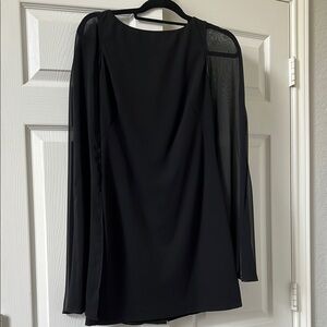 Elegant Black Long Sleeve Blouse